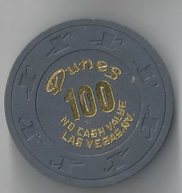 $100 Ncv Las Vegas Dunes 15Th Edt Casino Chip Poker Tournament Closed