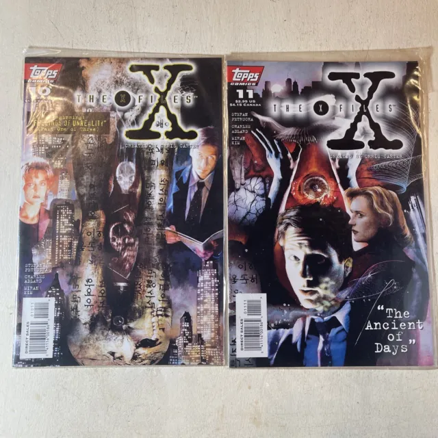 THE X FILES COMIC BOOK #10,11 TOPPS COMICS 1995 Sleeved.  20