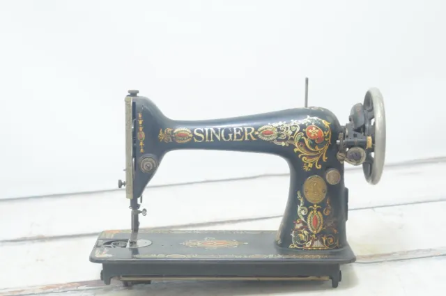 Antique 1911 Singer Red Eye Sewing Machine Salvaged Treadle #G3022462 Singer Sew