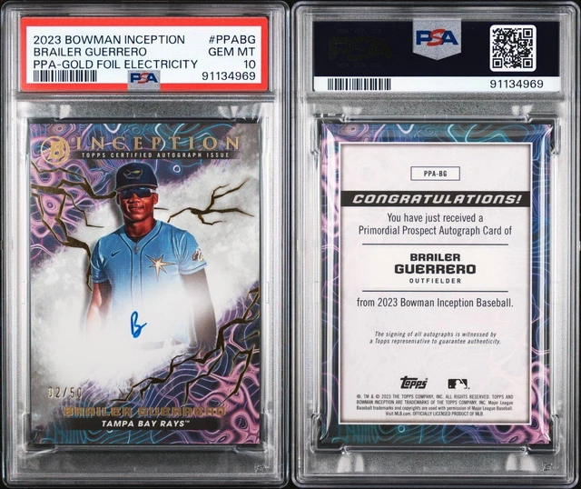 BRAILER GUERRERO 2023 Bowman Inception Primordial Prospect Auto 'd/50