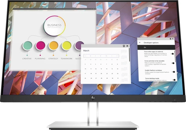 HP - PC E24 G4 Business-Monitor, IPS FHD 23,8 Zoll, Reaktionszeit 5ms Overdrive