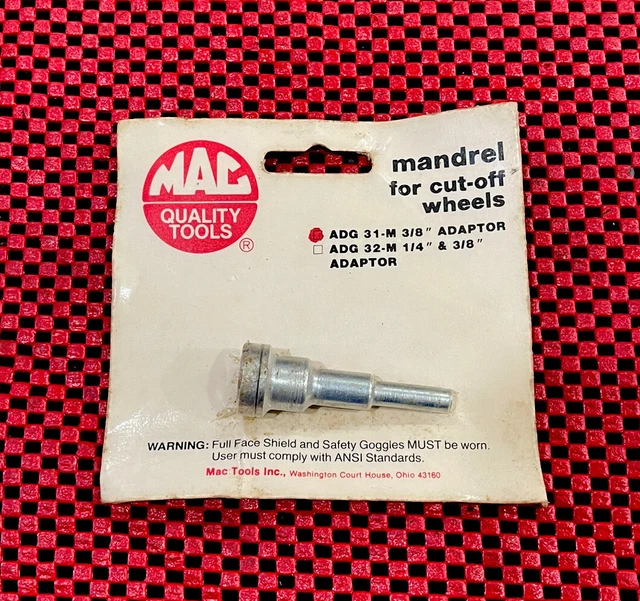 Mac Tools New ADG31M 1/4" Drive Mandrel Adapter 3/8" x 1/4" Made In USA M9