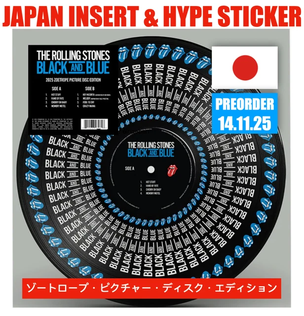 JAPAN ONLY INSERT! Black And Blue Zoetrope Ltd Vinyl Lp Rolling