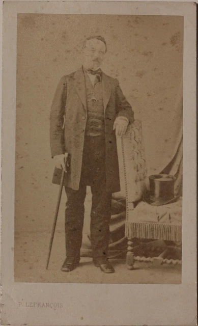 P. Lefrançois à Granville Photographie Carte de visite Cdv Vintage Albumine