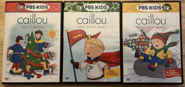 Caillou's Holiday Favorites (Celebrating Winter Holidays on 3 DVDs) -- FREE SHIP 3