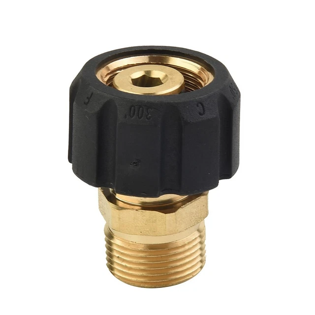 Pressure Washer Hose Joiner Brass Coupling M22 Male/14mm to M22 Female/15mm