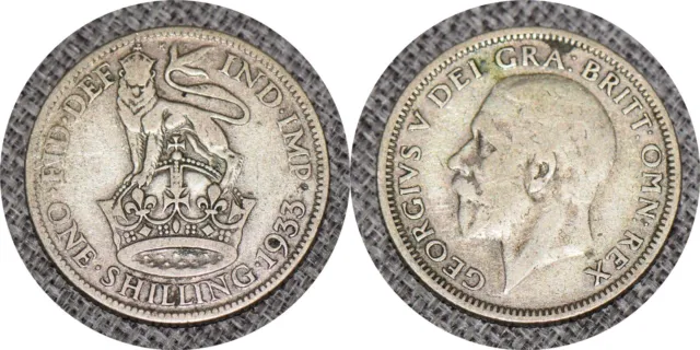 GREAT BRITAIN United Kingdom 1933 One 1 Shilling - George V 4th type - KM# 833