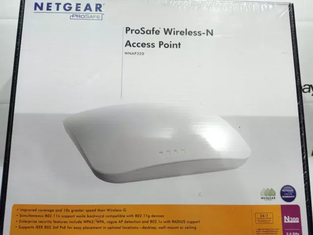 NETGEAR WNAP320 300 Mbps 10/100 Wireless N Access Point Router (WNAP320-100UKS)