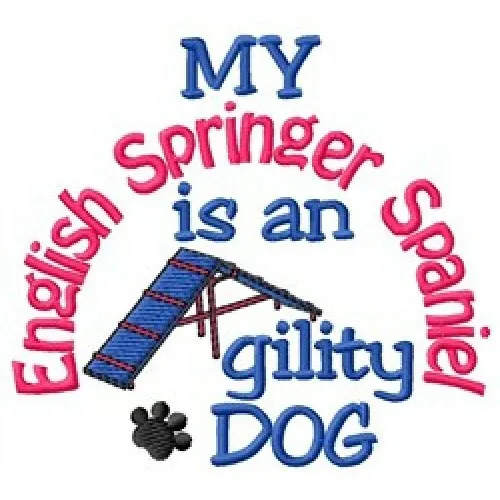 My English Springer Spaniel is An Agility Dog Ladies T-Shirt - DC1890L