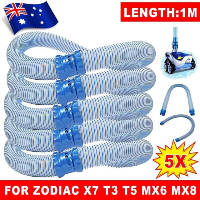 5Pcs Pool Cleaner Hose 1M Rubber Twist Lock for Baracuda Zodiac X7 T3 T5 MX6 MX8