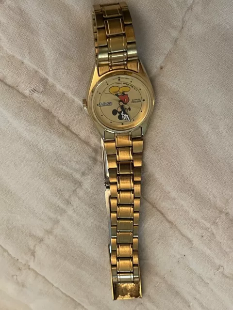 SEIKO MICKEY MOUSE Sunburst watch working 5Y23 829 day date