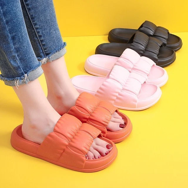 Women Men Soft Summer Thick Sole Flop Slipper Indoor Outdoor Sandals Beach Shoes