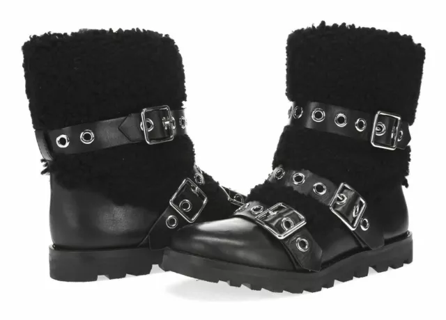 Marc By Marc Jacobs Womens "Frost" Black Leather Short Winter Boots Size 37.5