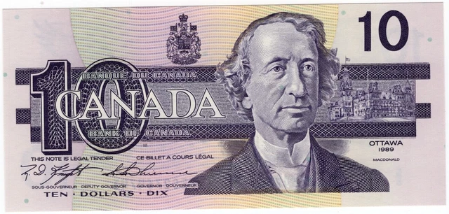 1986 Bank of Canada $10 Dollars Note - Knight/Thiessen- BEG2764743 - UNC