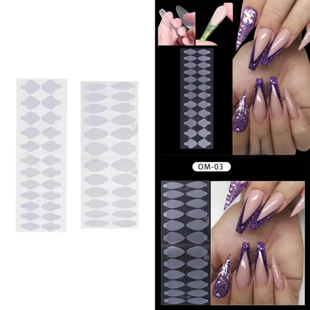 French Manicure Nail Stickers Nail Form Double Stickers for Stencil Tool