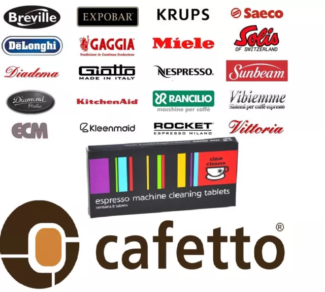 NEW CAFETTO CINO CLEANO CLEANING TABLETS Espresso Coffee Machine Cleaner