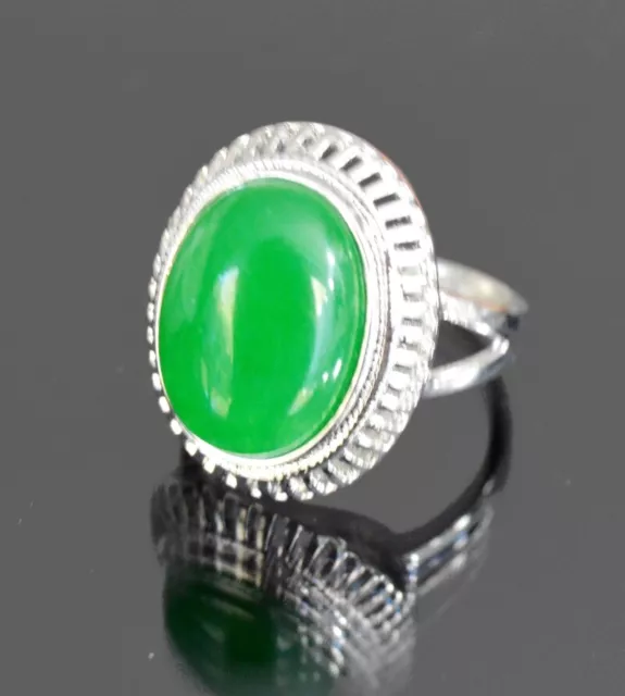 Bague de Design Nature Jade Pierre Précieuse pour Femmes XL Large Ovale GR18 /