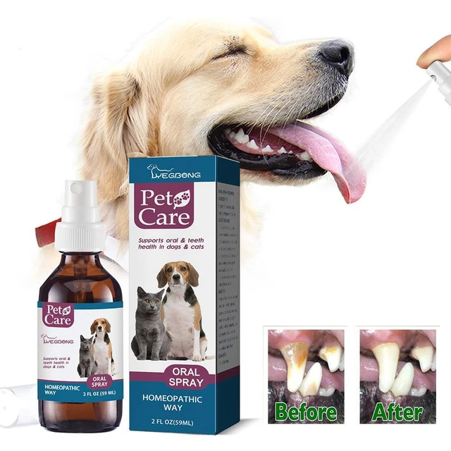 Pet Orals Spray Teeth Cleaning For Dogs & Cats Bad Tartar Plaque Removals X0X8