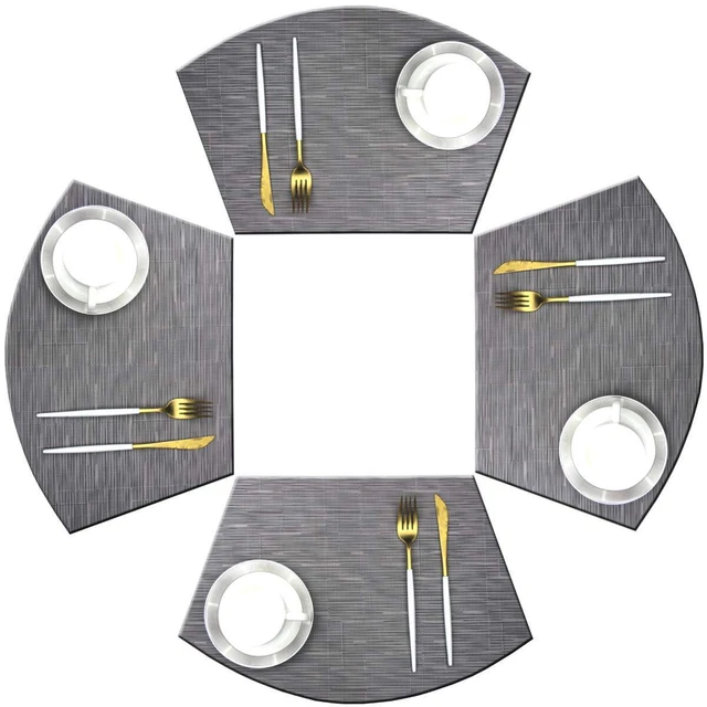 Table Mat Wedge Shape Centerpiece Placemat Dining Decor Non Slip Woven