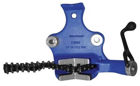 Westward 22Xr02 Bench Chain Vise,Top Screw,1/8- 2-1/2 In