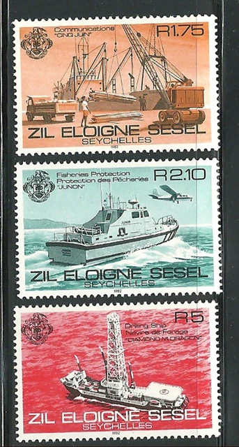 1532/Seychellen Äußere 1982 33-35 ** Schiffe Boote