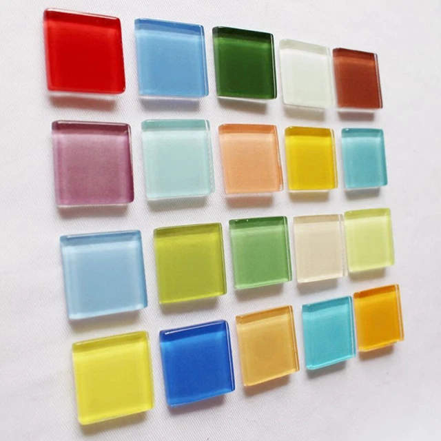 Piastrelle di mosaico colorate 10 mm accessori per mosaico in vetro per artigianato fai da te produzione di gioielli