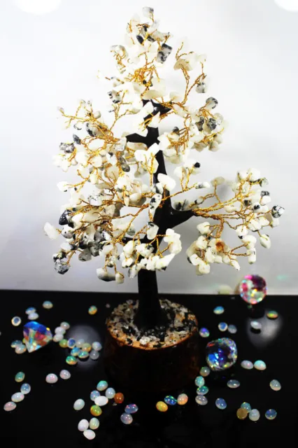 Natural Gemstone Crystal Money Tree Good Luck Prosperity Feng Shui A11