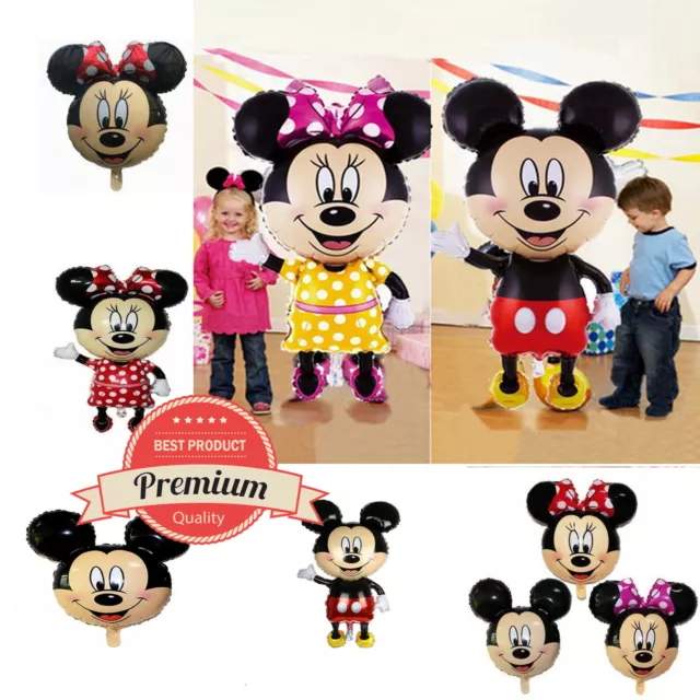 Mickey Minnie Mouse Theme Birthday Party 18``Foil Air or Helium Foil Balloon UK