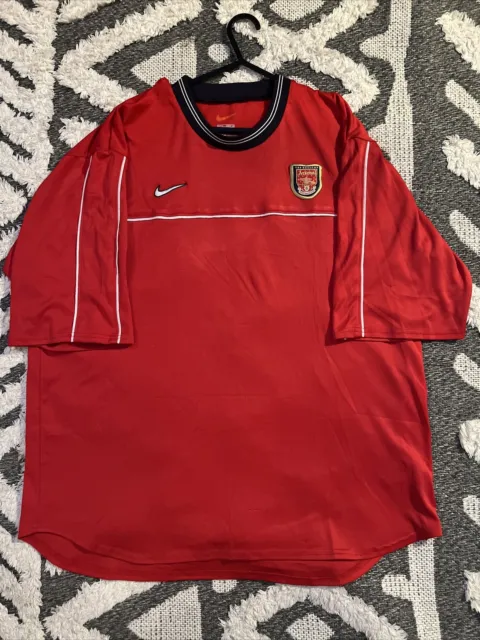 Arsenal 1998/2000 Training Football Shirt Jersey Mens Nike XL Original Vintage