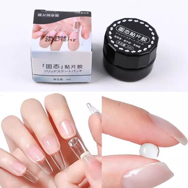 5ML Solid Nail Tips Gel Glue Clear Soak Off UV LED Nails Tips Extension