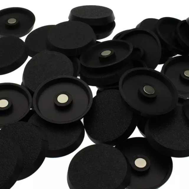 40mm Round Wargaming Plastic Model Bases + Magnet for Warhammer, AOS, 40K