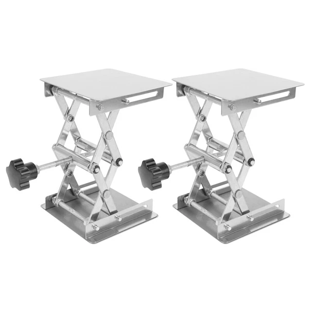 2X Scientific Lab Jack-100 x 100mm Stainless Steel Lab Stand Table Rack ScisC5M7