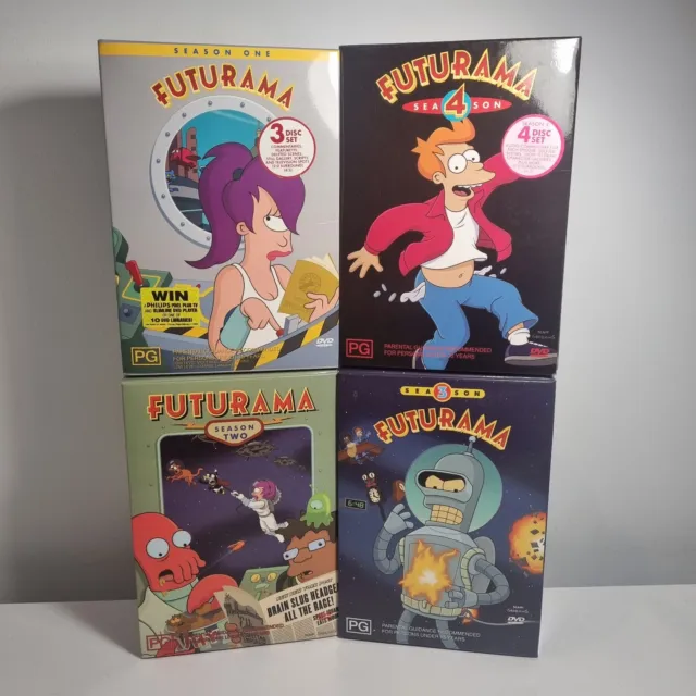 Futurama: The Complete Season 1 - 4 Series 1 2 3 4 DVD Region 4 VGC Free Postage