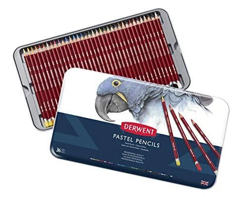 Derwent Pastel Pencils 4mm Core Metal Tin 36 Count 0700307