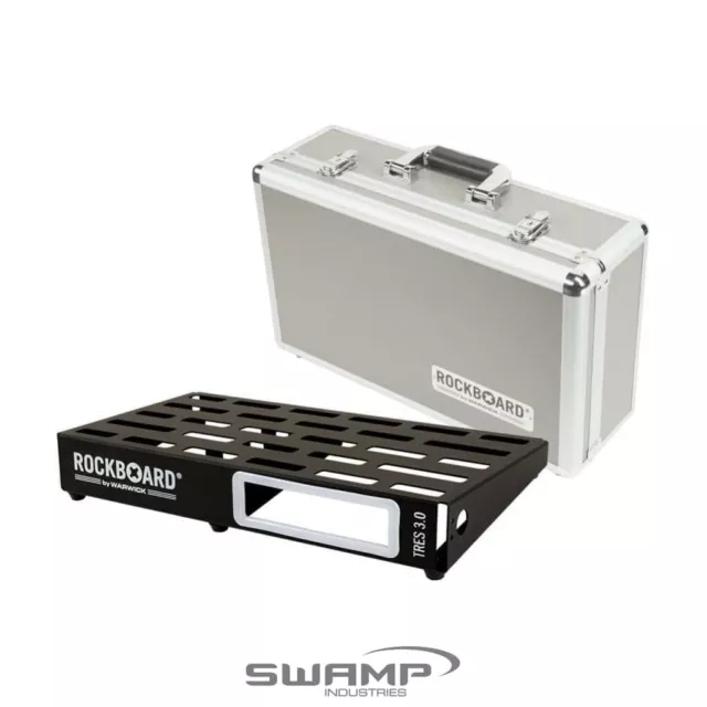 Warwick RockBoard TRES 3.0 with Flight Case 442 x 236 mm Sturdy Fits 5-10 Pedals