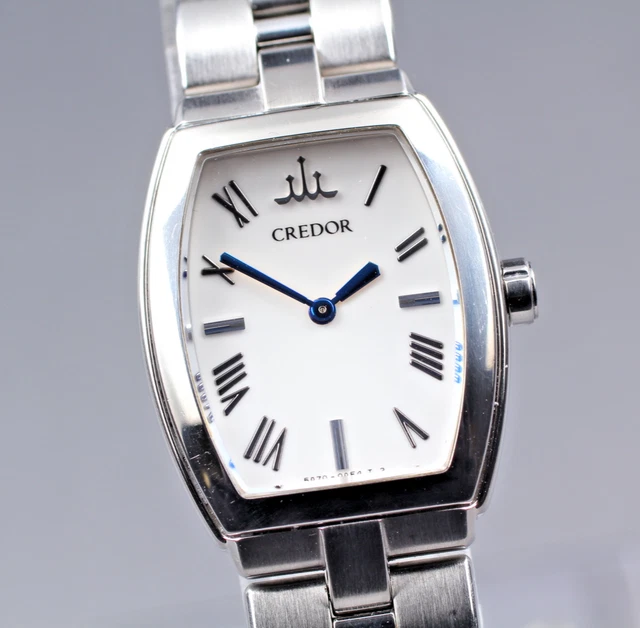 CREDOR AQUA クォーツ 青針 トノー 腕時計 レディース CREDOR AQUA クォーツ 青針 トノー 腕時計 レディース CREDOR AQUA