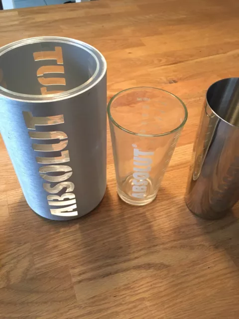 ABSOLUT BOTTLE COOLER Flaschenkühler BOSTON SHAKER NEU OVP EDEL Eyecatcher