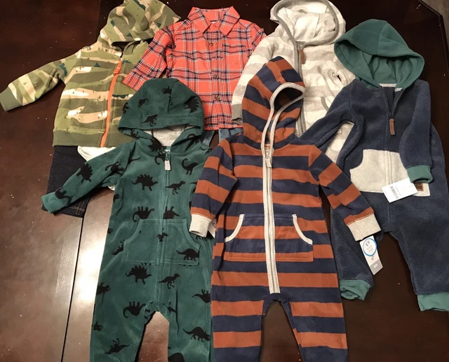 Infant Baby Boy 6 Month Carters Clothing Lot Outfits & Sets Fleece Zip Hoodie