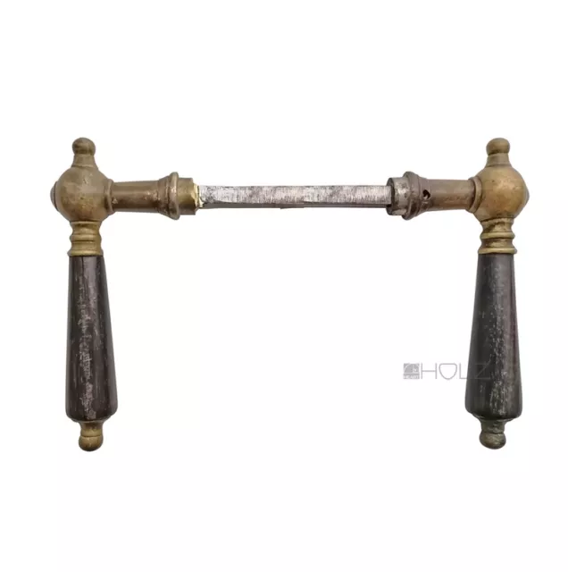 Jugendstil Türdrücker antik Ball Messing Horn Türklinken alt langer 9er Vk