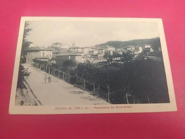 Zocca Modena Panorama Da Nord Ovest Antica Cartolina Animata Viag. 1923