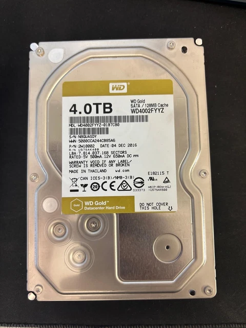 Sata 4tb Hard Disk Internal Wd WD Gold Enterprise 4TB WD4002FYYZ