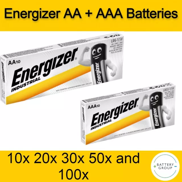 Energizer Industrial AA AAA Batteries 1.5V ALKALINE BATTERIES LR03 LONG EXPIRY