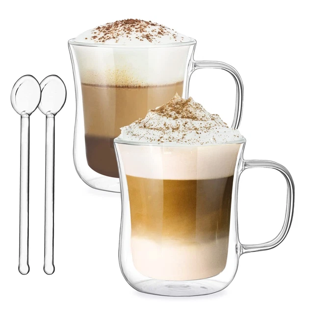 Verres à Double Paroi Cosumy - Lot De 4 - 250ml - Garde Chaud Ou Froid - Avec Boîte Cadeau