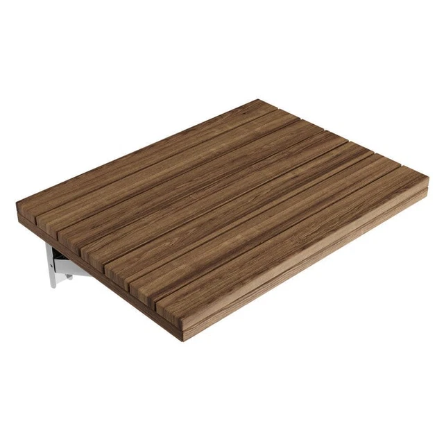Asiento de ducha Anzzi 7,8""X24"" tapa de 350 lb montada en pared. Plegable resistente al óxido