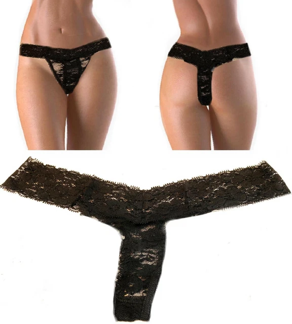 Perizoma  donna sexy aperto trasparente tanga nero lingerie intimo hot in pizzo