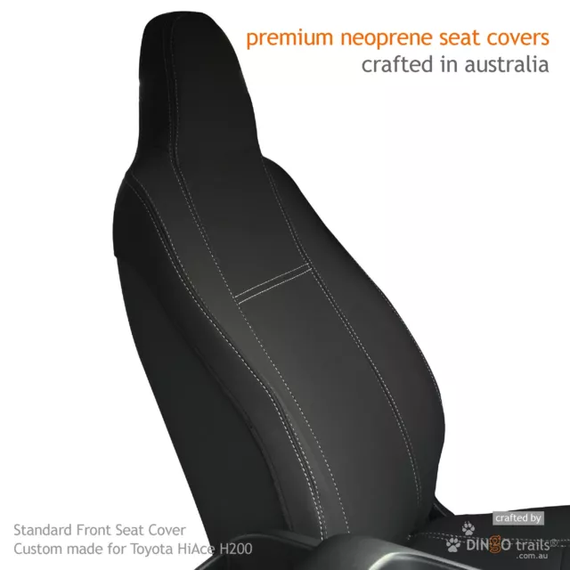 Fit Toyota HiAce H200 Commuter (Mar05-Apr19) FRONT Premium Neoprene Seat Covers 2