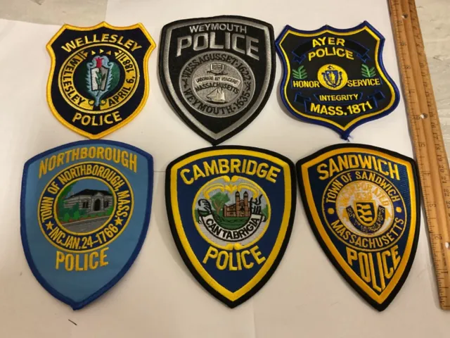 Massachusetts  Police collectors patch set 6 pieces