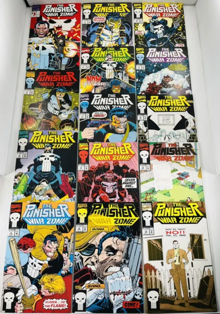 Lot Of 29 Punisher War Zone #1-29 Complete Run Marvel 1992  Vf/Nm