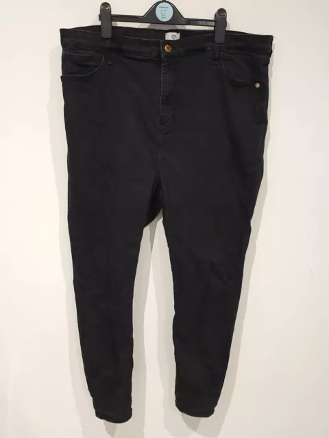 River Island Plus Molly Black Skinny Jeans Size 22