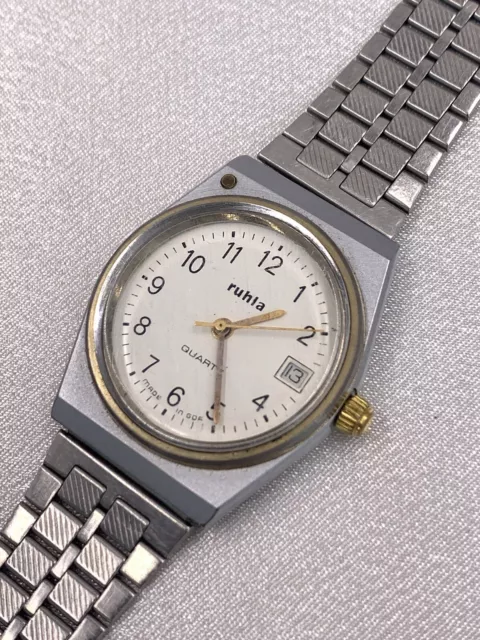 Ruhla Herren Armbanduhr Ruhla, Quarzwerk, Funktioniert Vintage